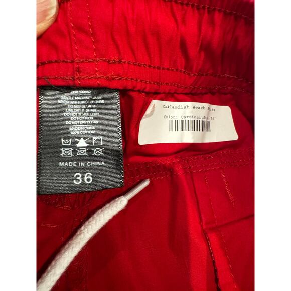 Oaklandish Red Cardinal Beach Swim Trunks Size 36 – New Without Tags - Picture 4 of 5